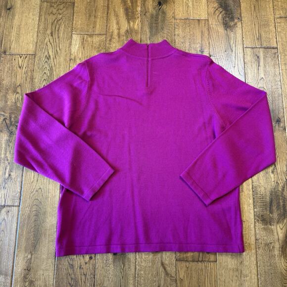 VTG 2 PC Joan Leslie Wool Blend Blazer & Sweater Set Sz 16/XL Fucia Plaid 90s - Picture 13 of 13